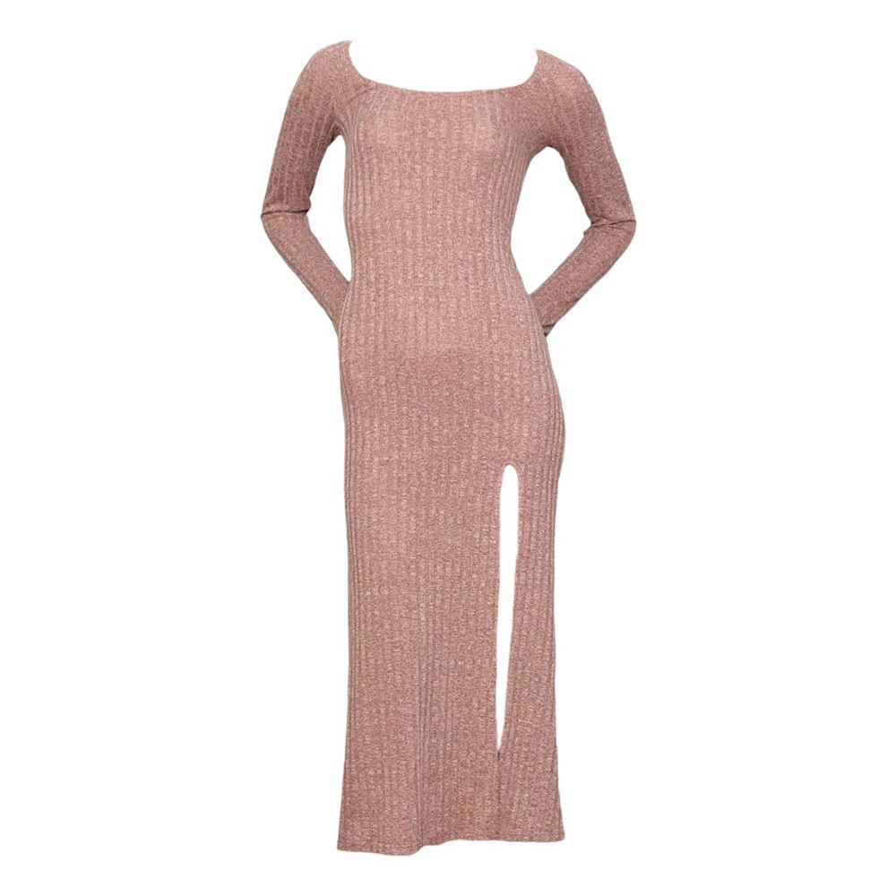 REFORMATION Lemon Knit Dress - Salmon